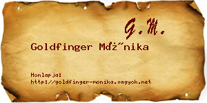 Goldfinger Mónika névjegykártya